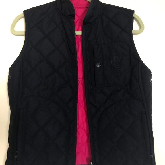 Lauren Ralph Lauren: Navy Blue Quilted Vested - Picture 1 of 3